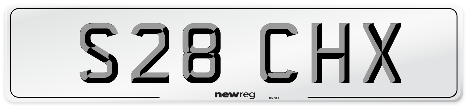 S28 CHX Number Plate from New Reg